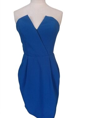 Adelyn Rae Sleeveless Fitted Vibrant Blue Elegant Dress Size XS